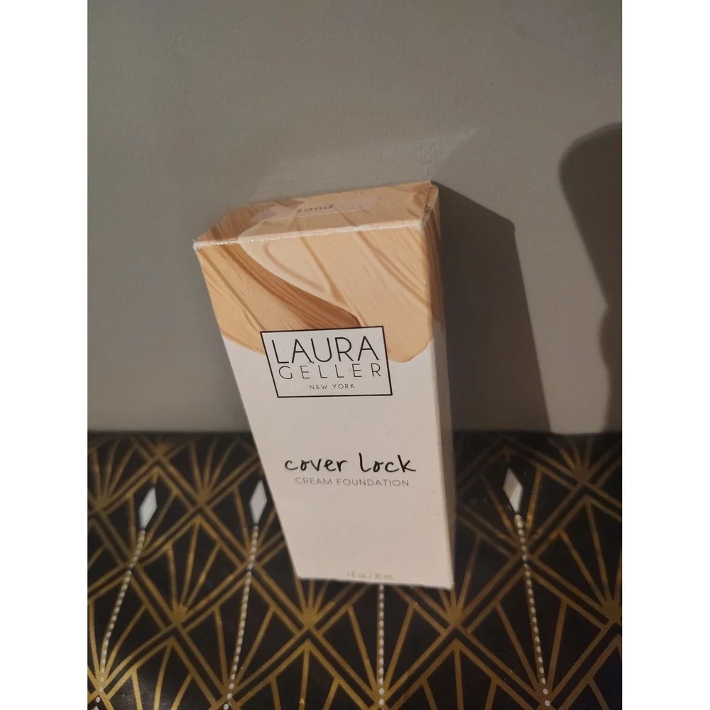 Laura Geller Cover Lock Cream Foundation Sand 1oz 30ml Full Coverage New